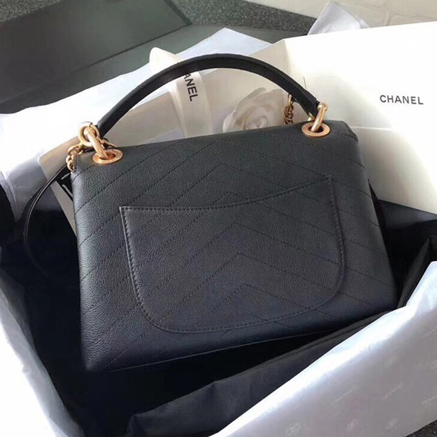 Chanel Flap Bag with Top Handle Original A57147 black