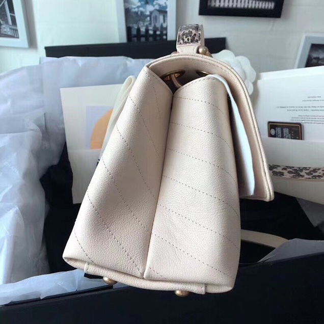 Chanel Flap Bag with Top Handle Original A57147 off-white