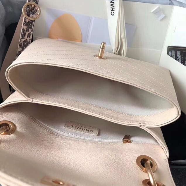 Chanel Flap Bag with Top Handle Original A57147 off-white