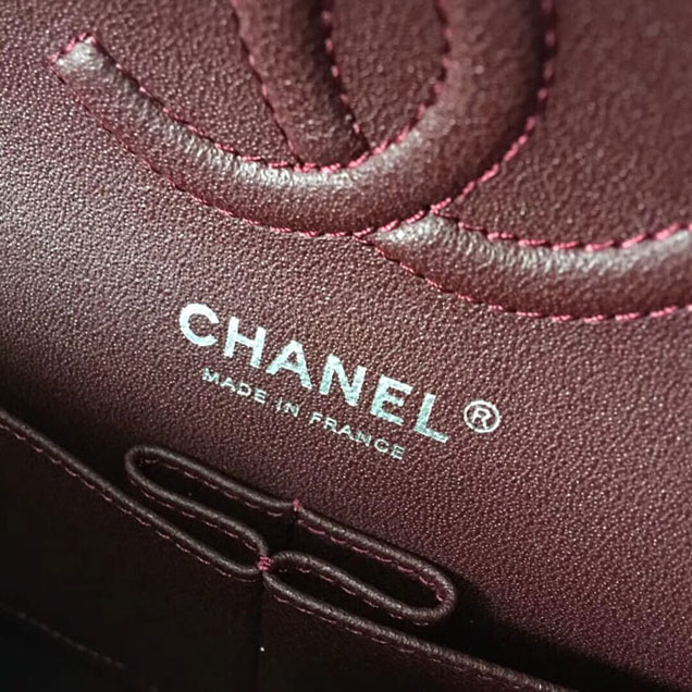 Chanel Chevron Classic Flap Bag Black Lambskin Silver-Tone Metal