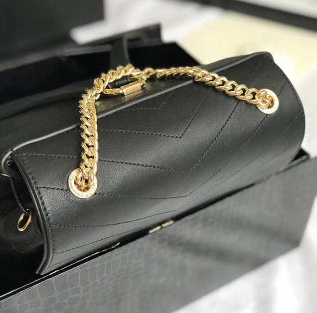 Chanel Calfskin Black Backpack A57555 Y83835 Gold-Tone Metal