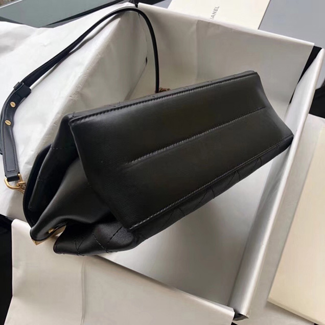 Chanel Lambskin Coco Luxe Large Flap Bag A57087 Black 2018