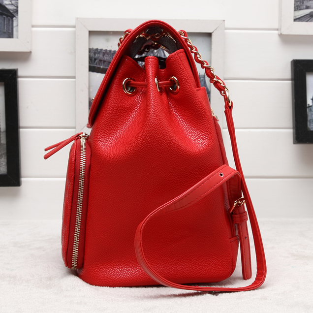 Chanel Grained Calfskin Business Affinity Backpack Bag A93748 Red