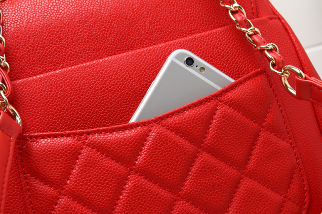 Chanel Grained Calfskin Business Affinity Backpack Bag A93748 Red
