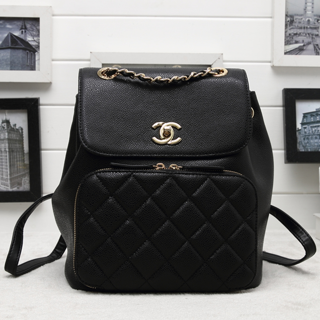 Chanel Grained Calfskin Business Affinity Backpack Bag A93748 Black