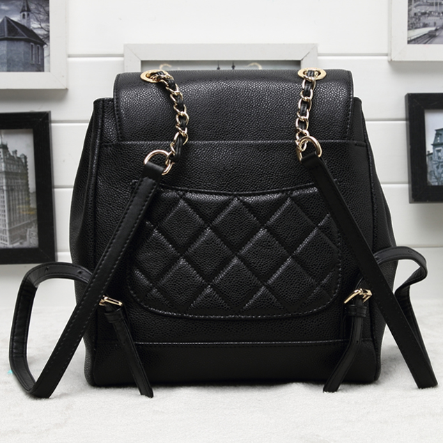 Chanel Grained Calfskin Business Affinity Backpack Bag A93748 Black