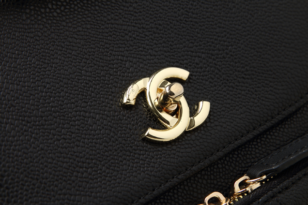 Chanel Grained Calfskin Business Affinity Backpack Bag A93748 Black