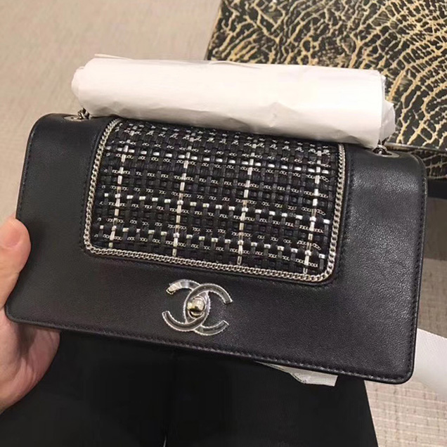 Chanel Small Mademoiselle Flap Bag Sheepskin Weave