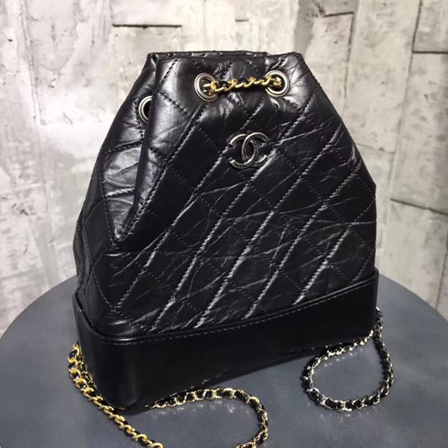 Chanel Gabrielle Backpack Bag A94485 Black 2018