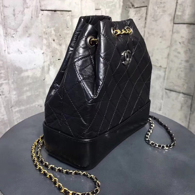Chanel Gabrielle Backpack Bag A94485 Black 2018