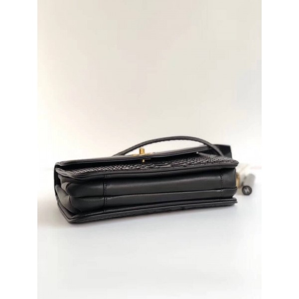 Chanel Python Leather Daily Companion Medium Flap Bag Black 2018 Collection