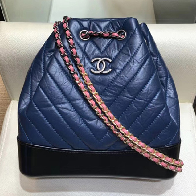 Chanel Gabrielle Backpack Bag A94485 Blue 2018