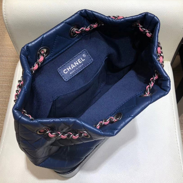 Chanel Gabrielle Backpack Bag A94485 Blue 2018