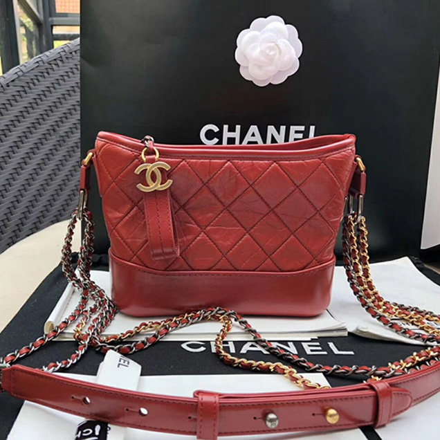 Chanel Gabrielle Small Hobo Bag A91810 Rust Calfskin