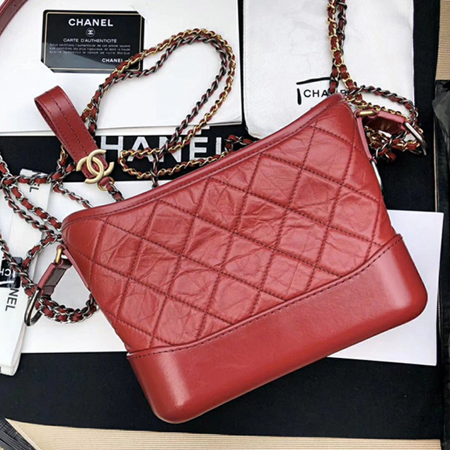 Chanel Gabrielle Small Hobo Bag A91810 Rust Calfskin