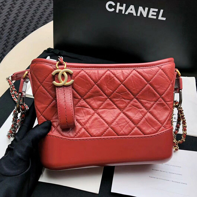 Chanel Gabrielle Small Hobo Bag A91810 Rust Calfskin