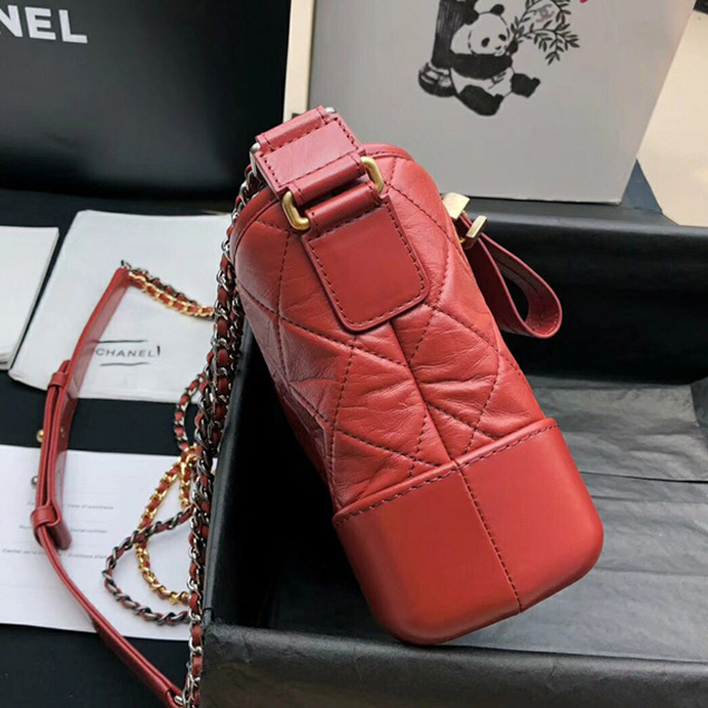 Chanel Gabrielle Small Hobo Bag A91810 Rust Calfskin
