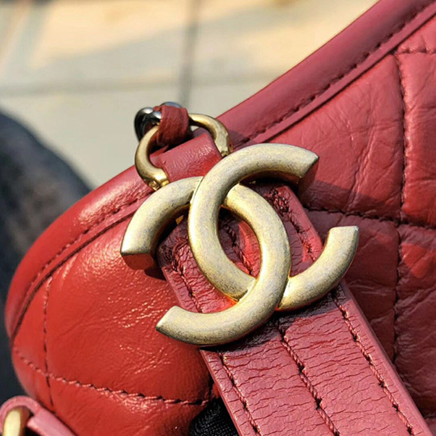 Chanel Gabrielle Small Hobo Bag A91810 Rust Calfskin
