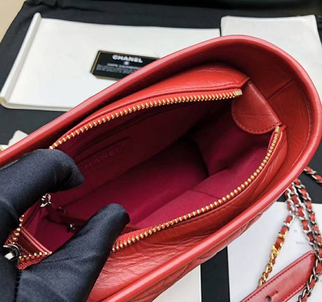 Chanel Gabrielle Small Hobo Bag A91810 Rust Calfskin