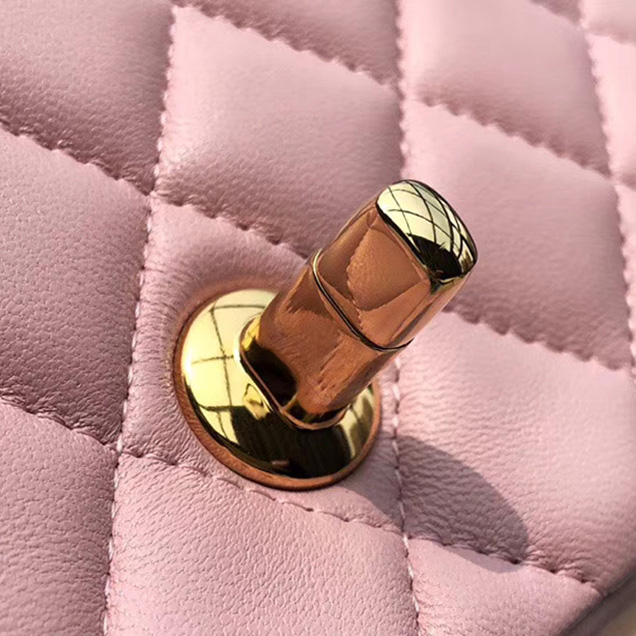 Chanel Mini Flap Bag A35200 Pink Lambskin Gold-Tone Metal