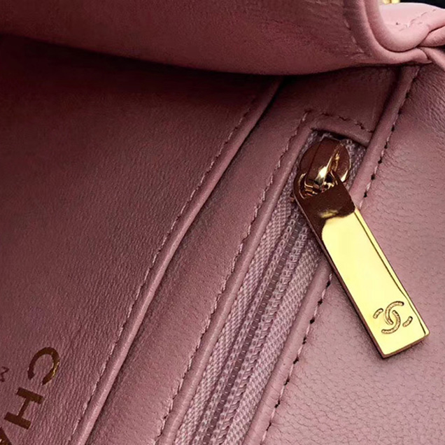 Chanel Mini Flap Bag A35200 Pink Lambskin Gold-Tone Metal