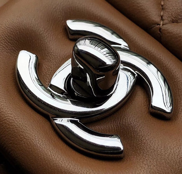 Chanel Mini Flap Bag A35200 Orange Lambskin Silver-Tone Metal