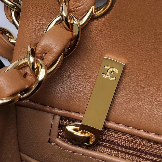 Chanel Mini Flap Bag A35200 Orange Lambskin Gold-Tone Metal