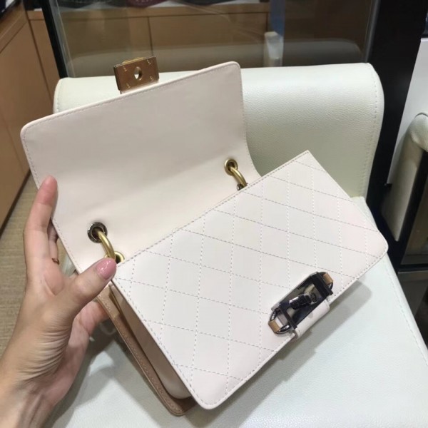Chanel Calfskin Small Flap Bag A57577 Beige 2018