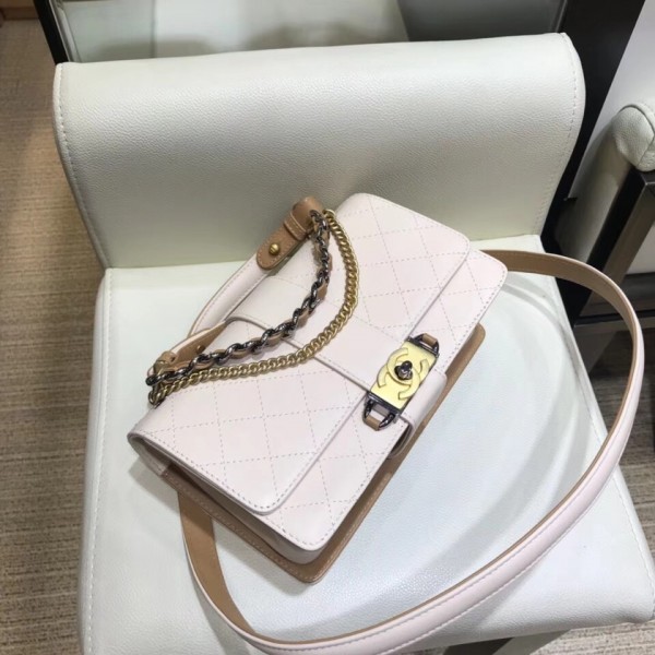 Chanel Calfskin Small Flap Bag A57577 Beige 2018