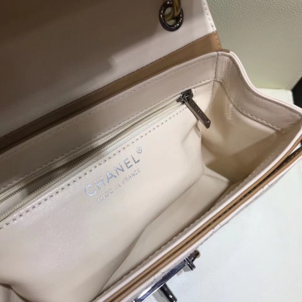 Chanel Calfskin Small Flap Bag A57577 Beige 2018