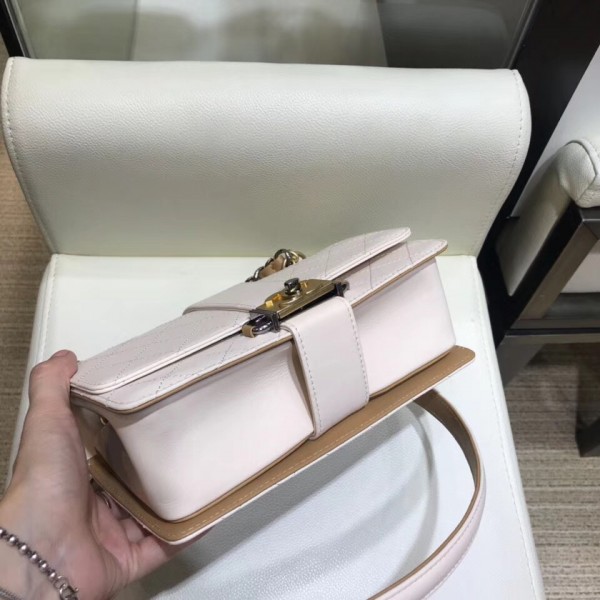 Chanel Calfskin Small Flap Bag A57577 Beige 2018