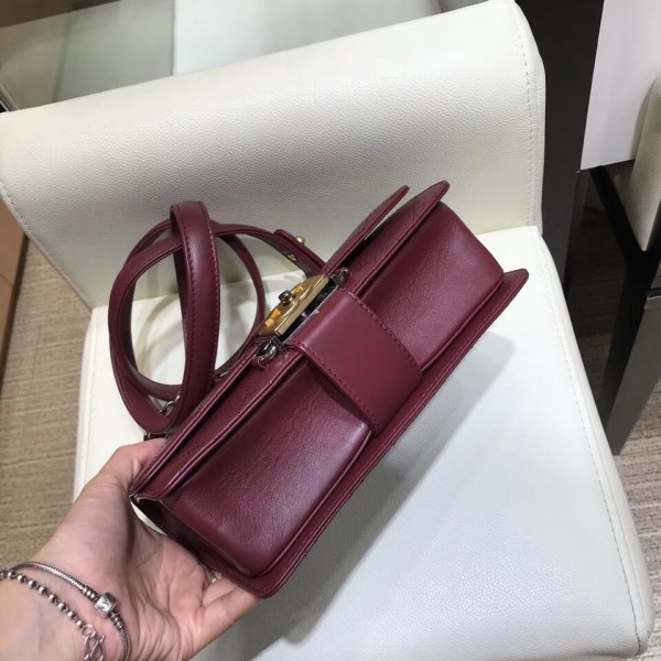 Chanel Calfskin Small Flap Bag A57577 Burgundy 2018