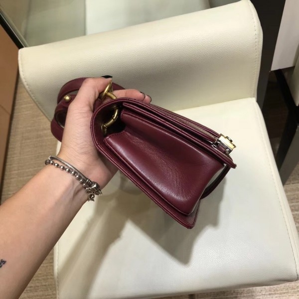 Chanel Calfskin Small Flap Bag A57577 Burgundy 2018