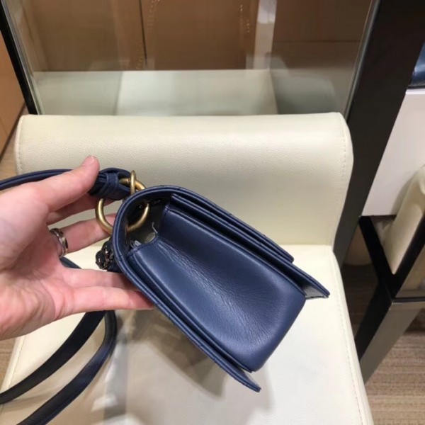 Chanel Calfskin Small Flap Bag A57577 Blue 2018