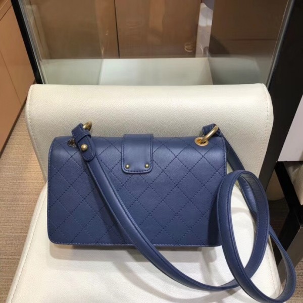 Chanel Calfskin Small Flap Bag A57577 Blue 2018