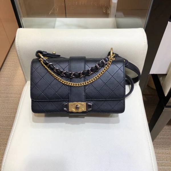 Chanel Calfskin Small Flap Bag A57577 Black 2018