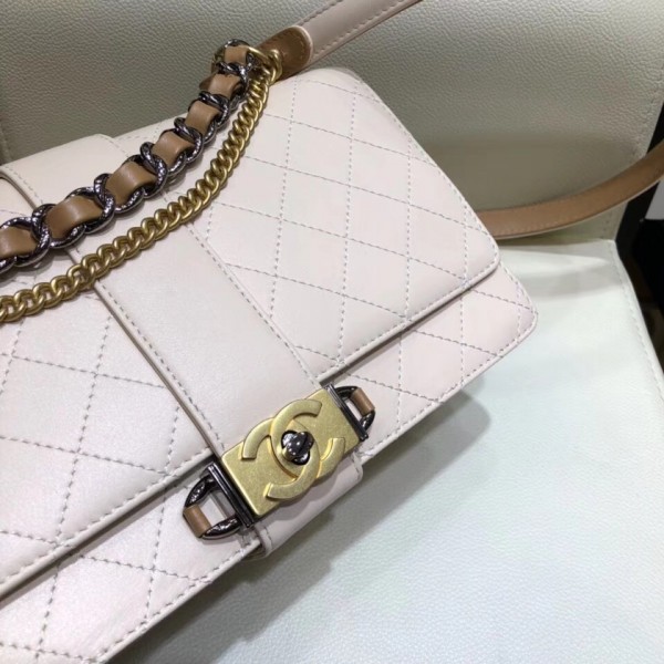 Chanel Calfskin Medium Flap Bag A57578 Beige 2018