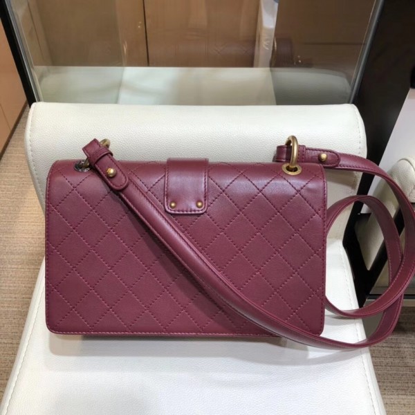 Chanel Calfskin Medium Flap Bag A57578 Burgundy 2018