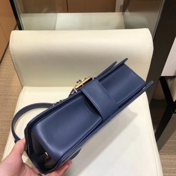 Chanel Calfskin Medium Flap Bag A57578 Blue 2018