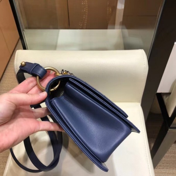 Chanel Calfskin Medium Flap Bag A57578 Blue 2018