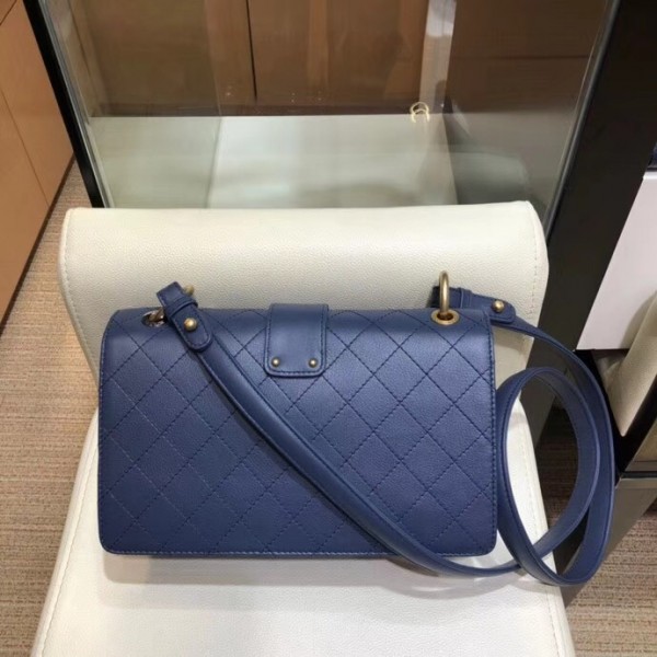 Chanel Calfskin Medium Flap Bag A57578 Blue 2018