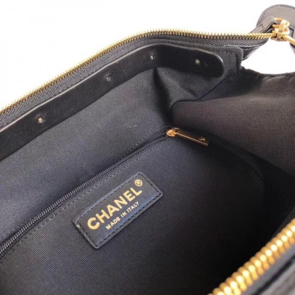 Chanel Lambskin and Gold-Tone Metal Backpack Small Bag A57558 Black 2018