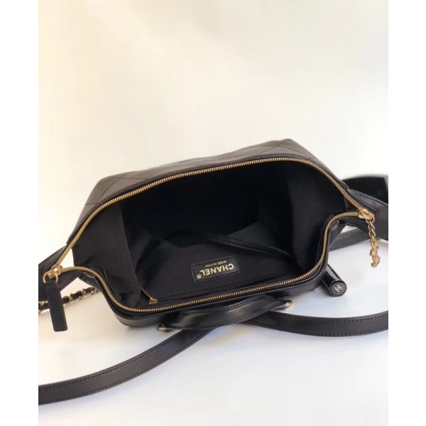 Chanel Lambskin and Gold-Tone Metal Backpack Small Bag A57558 Black 2018