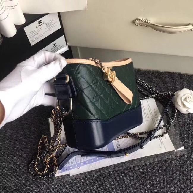 CHANEL GABRIELLE Hobo Bag A91810 green&black 