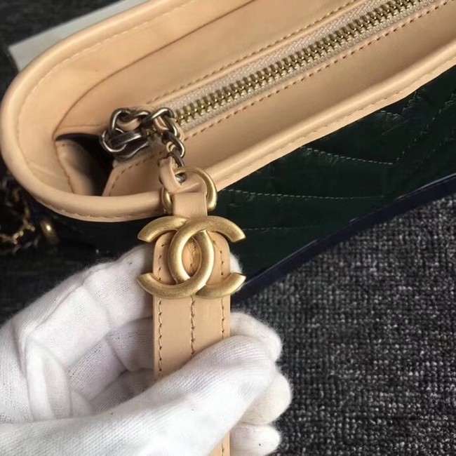 CHANEL GABRIELLE Hobo Bag A91810 green&black 