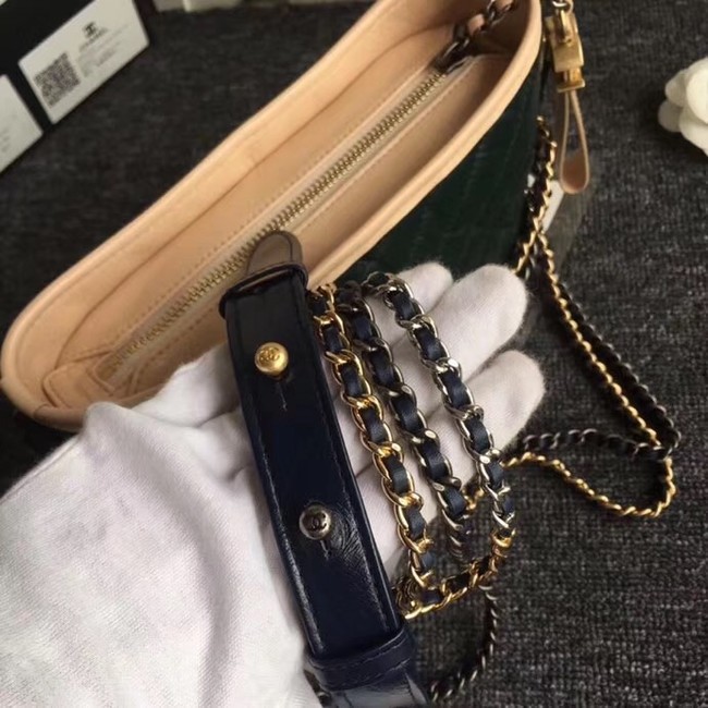 CHANEL GABRIELLE Hobo Bag A91810 green&black 