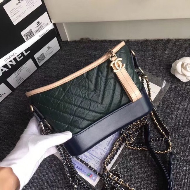 CHANEL GABRIELLE Hobo Bag A91810 green&black 