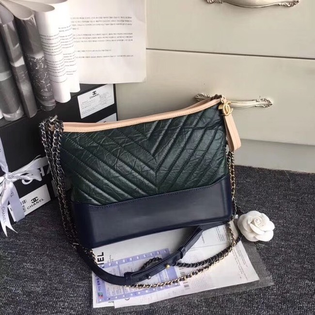 CHANEL GABRIELLE Hobo Bag A93824 green&black