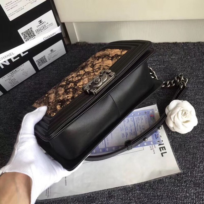 CHANEL Handbag Small BOY Original A67086 silver-Tone Metal 