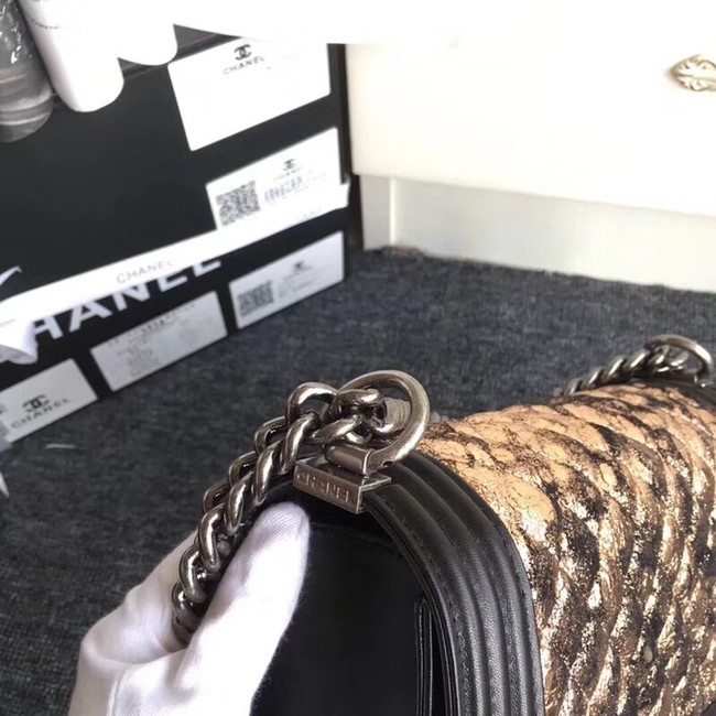 CHANEL Handbag Small BOY Original A67086 silver-Tone Metal 